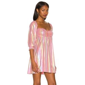 Show Me Your MUMU mini dress in rainbow shine